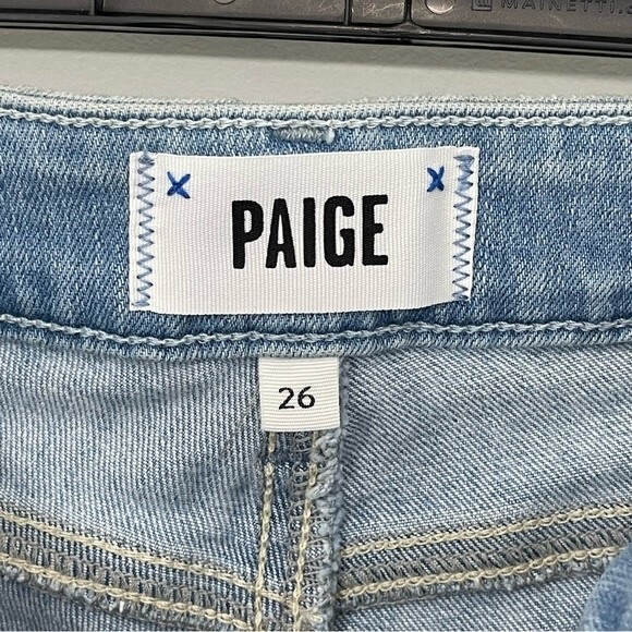 NWT‎ Paige Brigitte Boyfriend Skinny Jeans Destructed Denim Size 26 - Picture 7 of 12